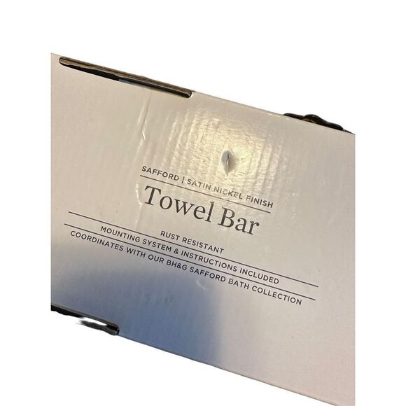 Better Homes & Gardens Safford Satin Nickel Finish Towel Bar Rack with Hardware - Picture 5 of 9